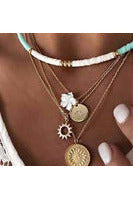 Sienna Flower Power Gold Layered Necklace Necklace