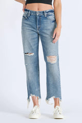Lavender Bailey Distressed Classic Boyfriend Jean Jeans