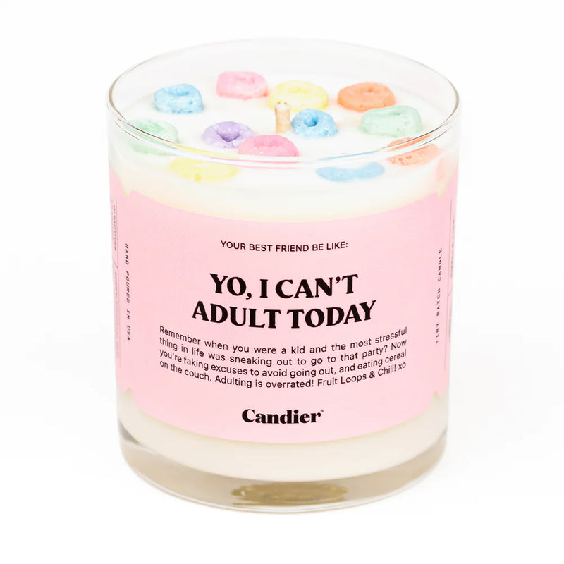 Misty Rose I Can't Adult Today by Candier candle