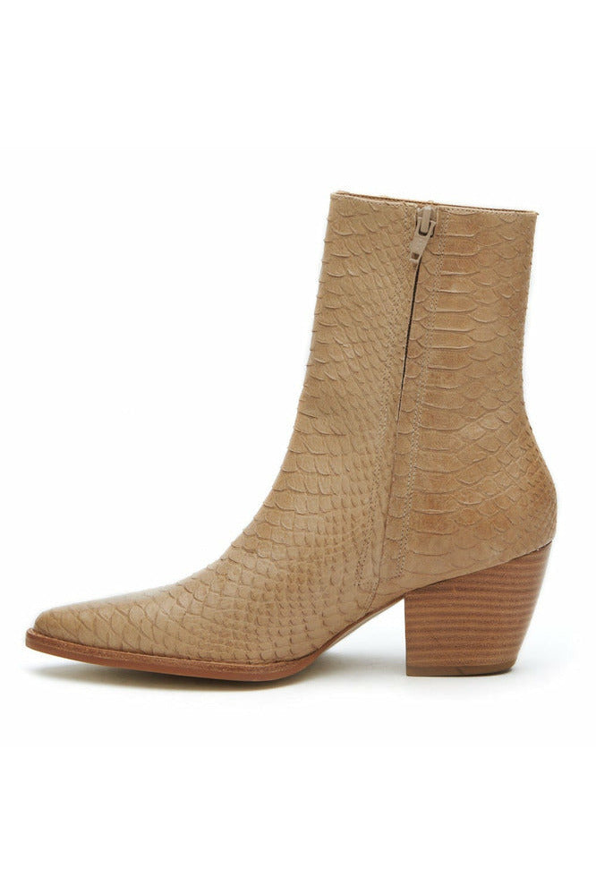 Rosy Brown Caty Snake Bootie bootie
