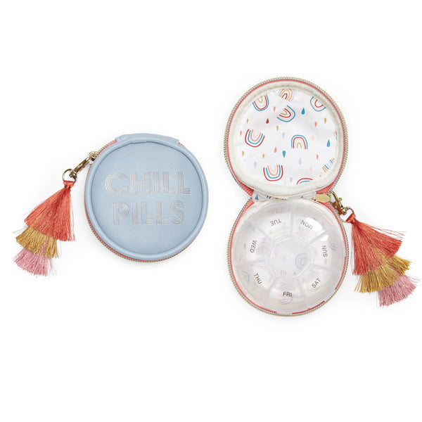 Light Gray Compact Pill Case Travel case