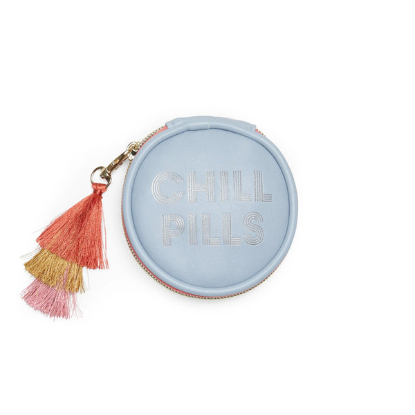 Light Gray Compact Pill Case Travel case