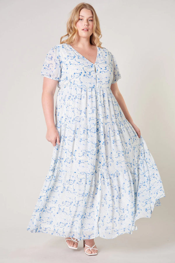 Light Gray Corinna Paisley Maxi Dress Dress