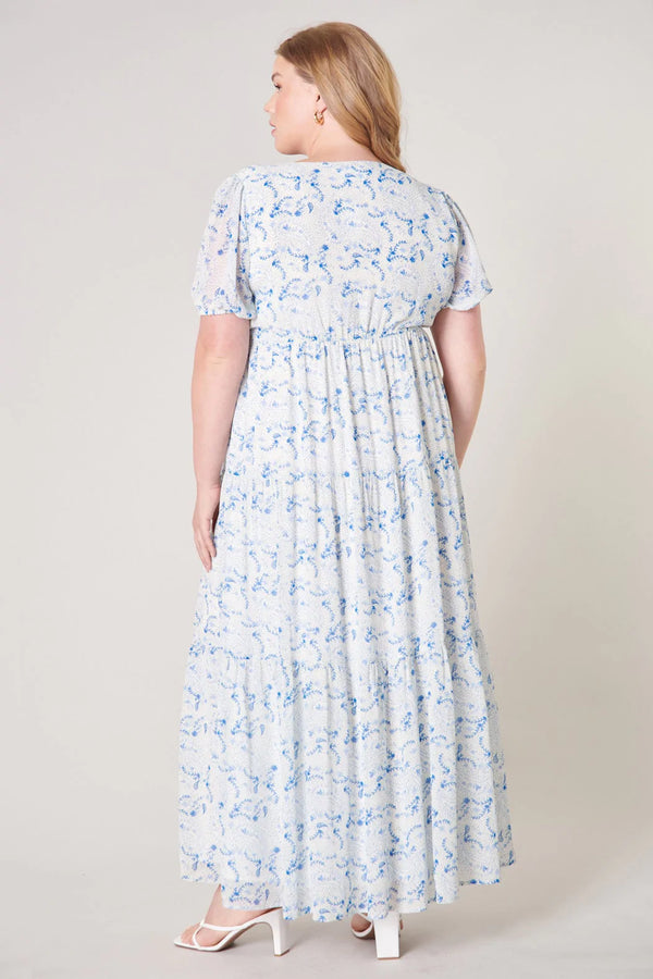 Light Gray Corinna Paisley Maxi Dress Dress