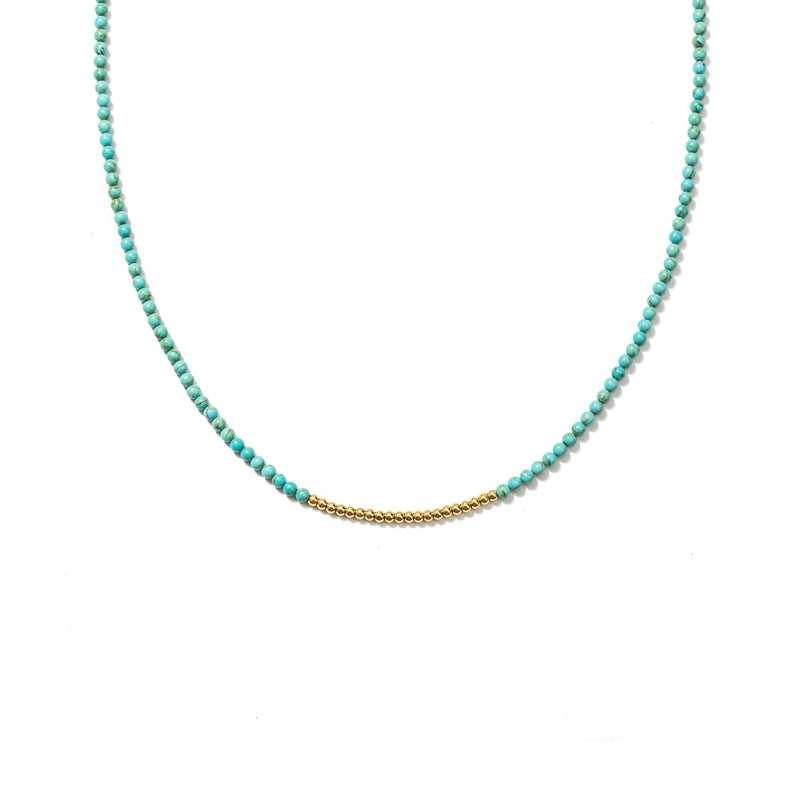 Light Gray Turquoise Beads Necklace Apparel & Accessories