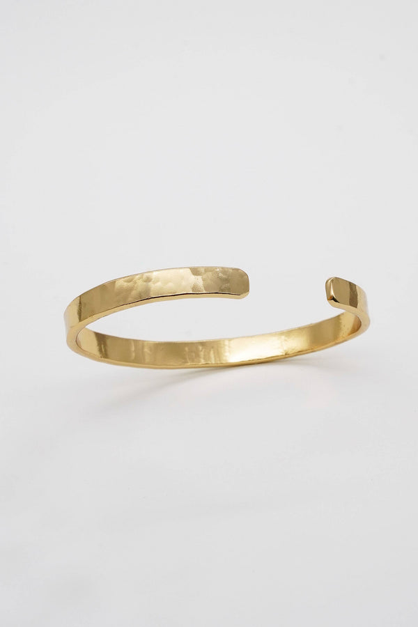 Light Gray Perfect Love Hammered Bangle Bracelet