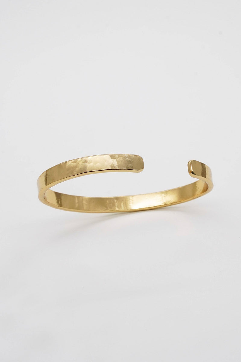 Light Gray Perfect Love Hammered Bangle Bracelet