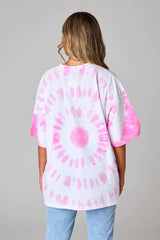 Light Gray Dawn Oversized Tie-Dye Tee Graphic Tee