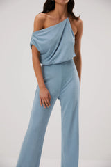 Light Gray Emer Slinky Jersey Jumpsuit Jumpsuit
