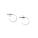 Beige Petite Palette Enamel Post Hoop Earrings Hoops