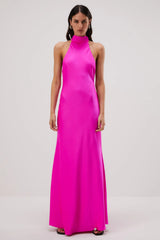 Light Gray Evianna Satin Gown Formal Dress