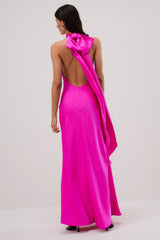 Light Gray Evianna Satin Gown Formal Dress