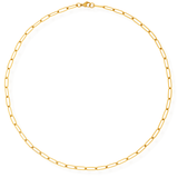 Beige Jayden Paper Clip Chain Necklace Necklace