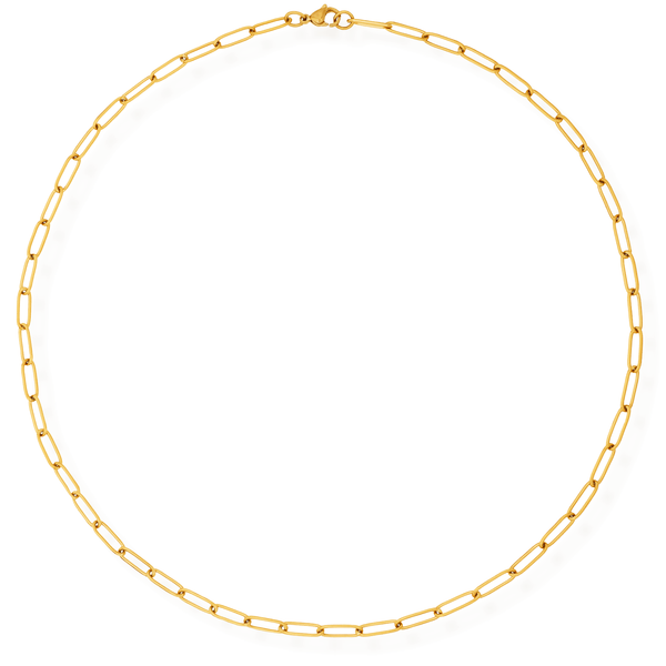 Beige Jayden Paper Clip Chain Necklace Necklace