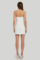 Light Gray Fae Rose Dress Mini Dress