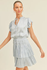 Light Gray Gabrielle Dress Mini Dress