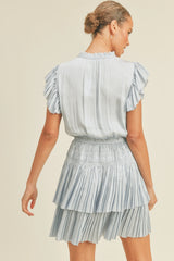 Light Gray Gabrielle Dress Mini Dress