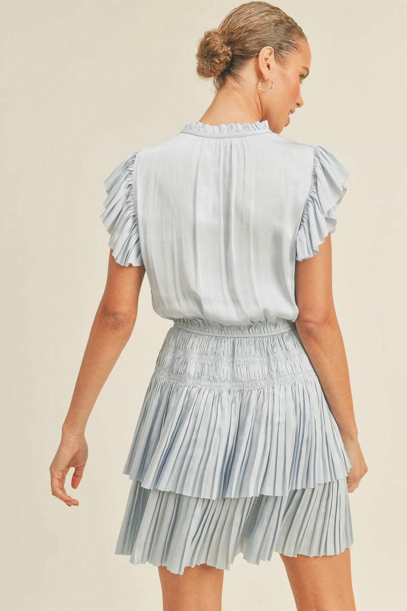 Light Gray Gabrielle Dress Mini Dress
