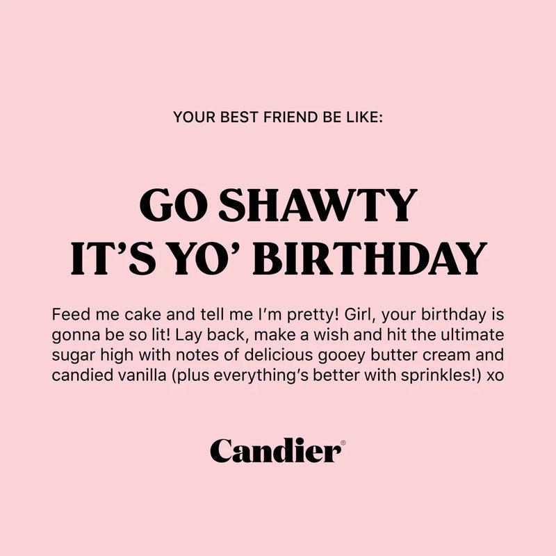 Pink Go Shawty Birthday Candle by Candier candle
