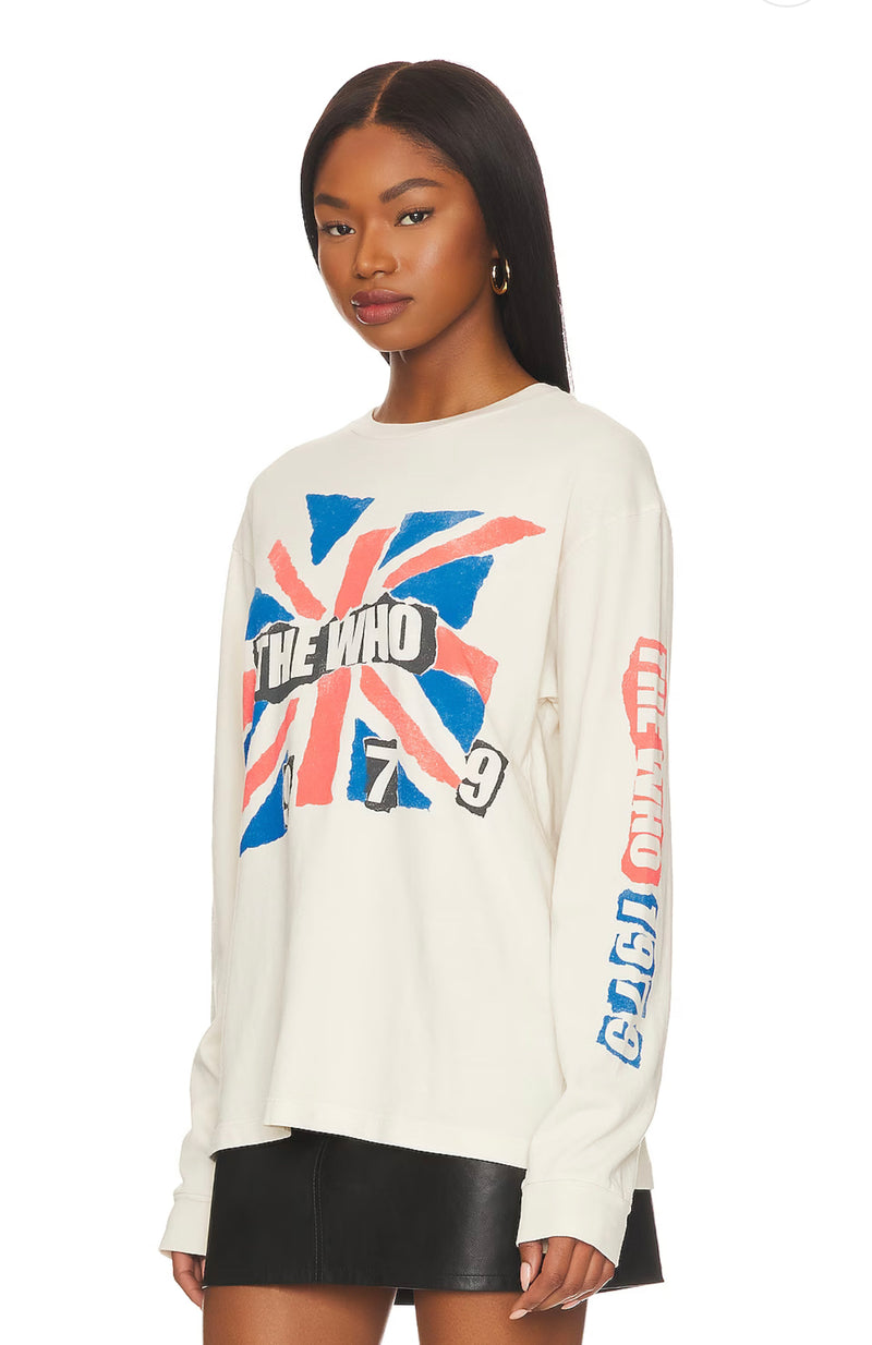 Dark Slate Gray The Who 1979 Oversized L/S Crew Graphic Tee