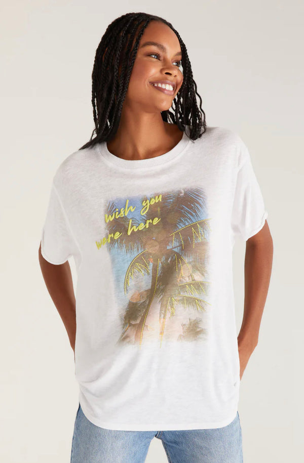 Light Gray Palm Tree Tee