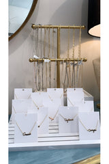 Gray Script Zodiac Necklace Necklace