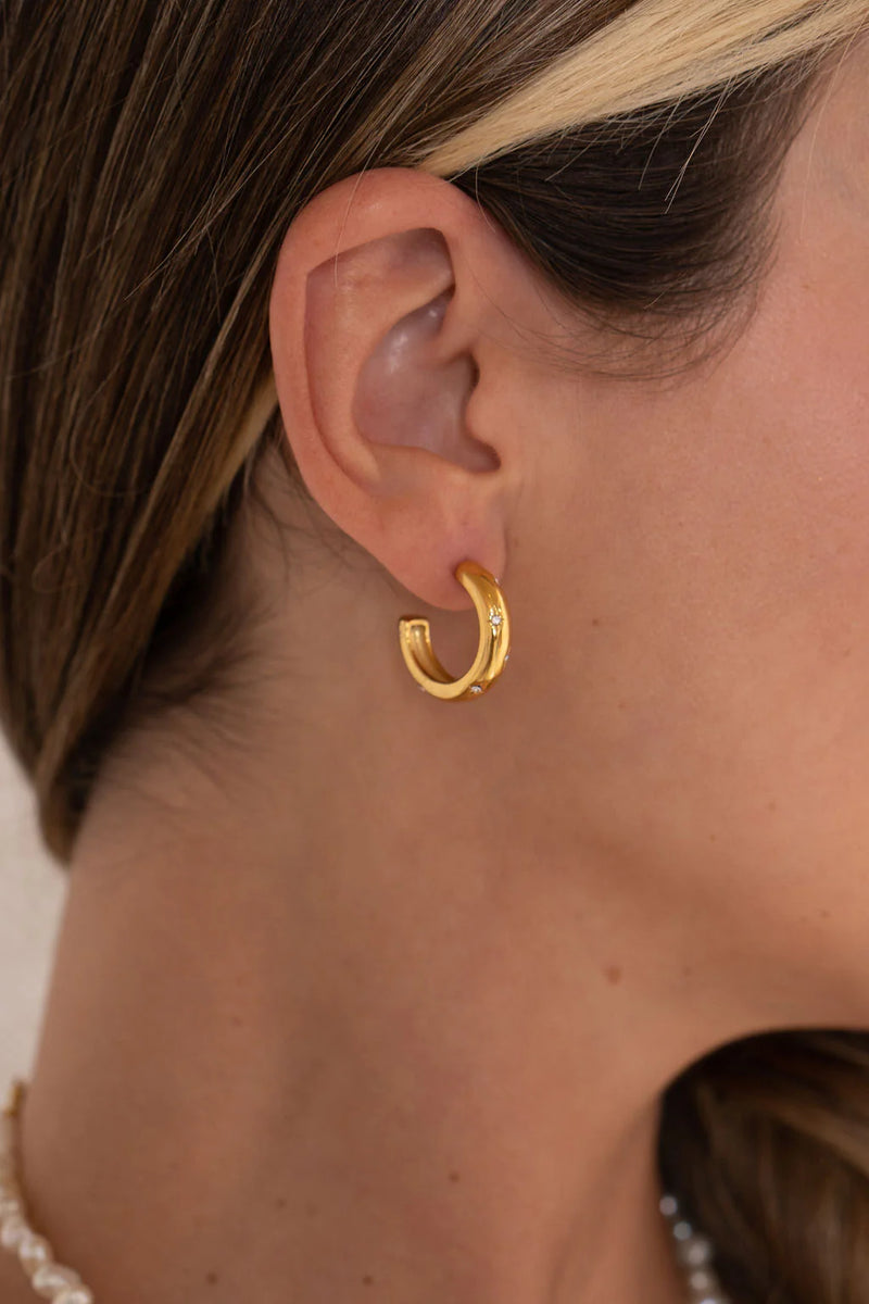 Sienna Stars Hoops Earrings