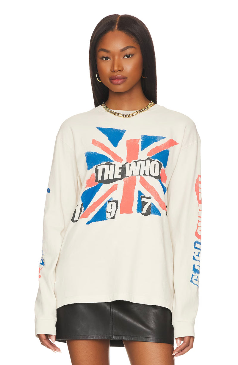 Dark Slate Gray The Who 1979 Oversized L/S Crew Graphic Tee