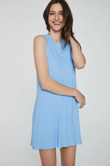 Light Gray Justine Rib Tank Dress Mini Dress