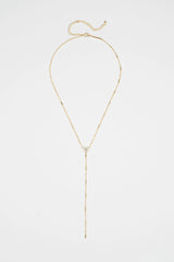 White Smoke Lariat Necklace Necklace