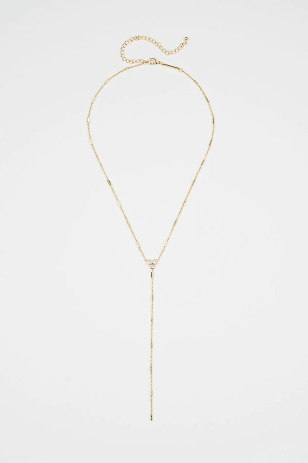 White Smoke Lariat Necklace Necklace