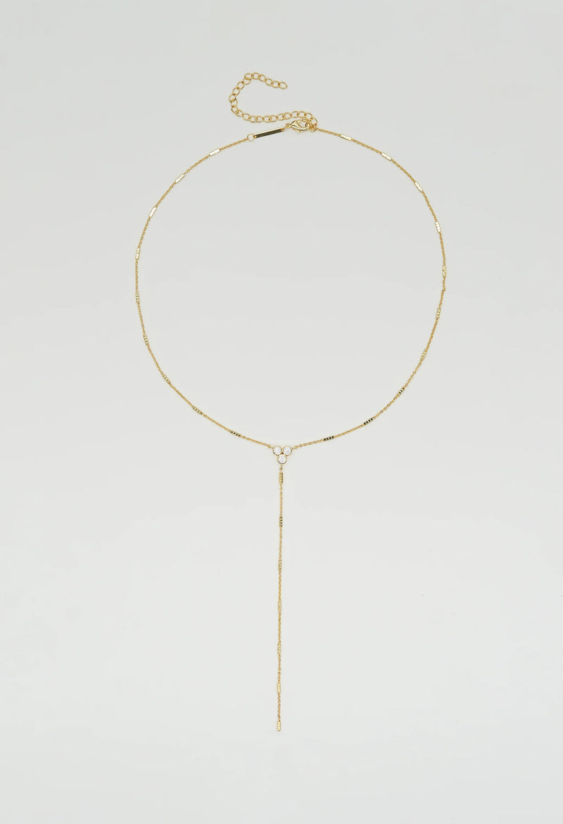 Light Gray Lariat Necklace Necklace