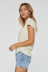 Light Gray Yvet Side Vent Top Shirts & Tops