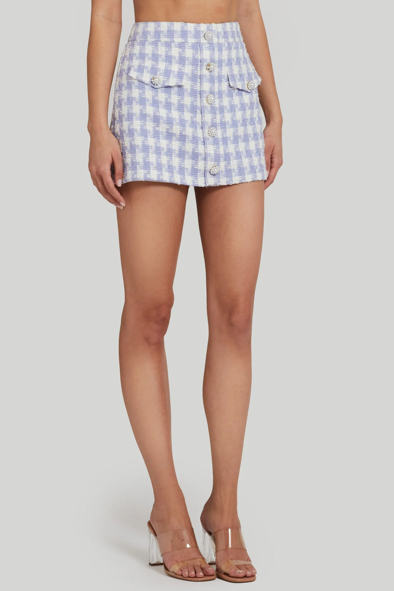Light Gray Oleander Skirt Mini Skirt