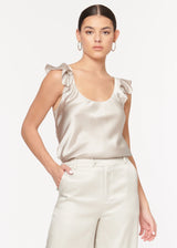 Beige Liana Cami Shirts & Tops