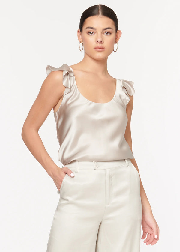 Beige Liana Cami Shirts & Tops