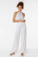 Lavender Mixed Wide Leg Pant Pant