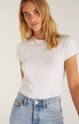 Light Gray Modern Slub Tee Shirts & Tops