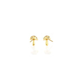 Seashell Mushroom Crystal Stud Earrings Earring