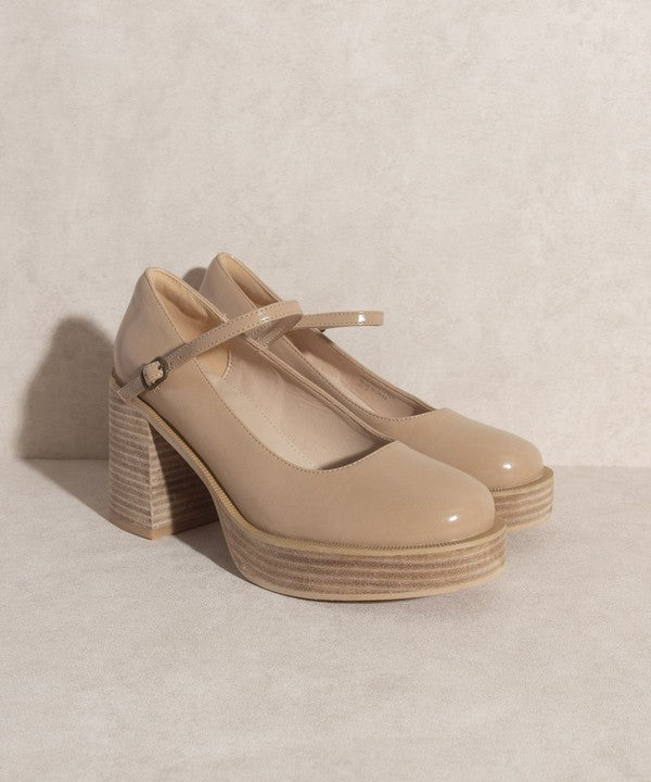 Light Gray Jennifer Platform May Janes Shoes
