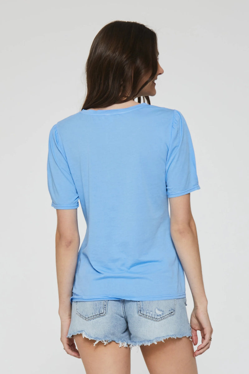 Light Gray Scarlette Puff Sleeve Top Shirts & Tops
