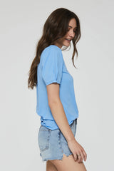 Light Gray Scarlette Puff Sleeve Top Shirts & Tops