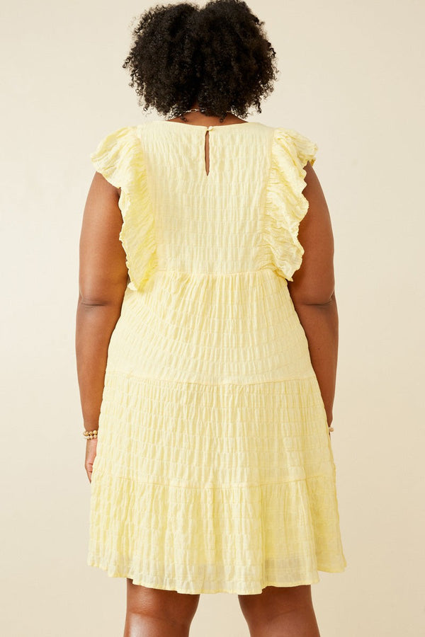 Wheat Shadow Ruffle Dress Dresses
