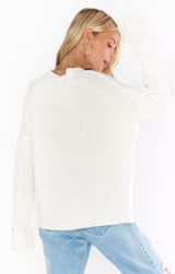 White Smoke Sweetheart Sweater Sweater