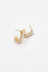 White Smoke Square Diamond Hoops Hoops