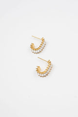 White Smoke Square Diamond Hoops Hoops