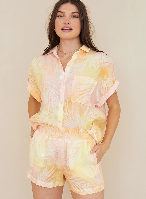 Wheat Ruffle Waist Short