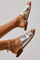 Light Gray Vicente Slide Sandal Shoes
