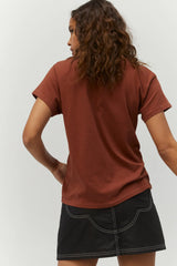 Saddle Brown Willie Nelson Whiskey Tour Tee Graphic Tee